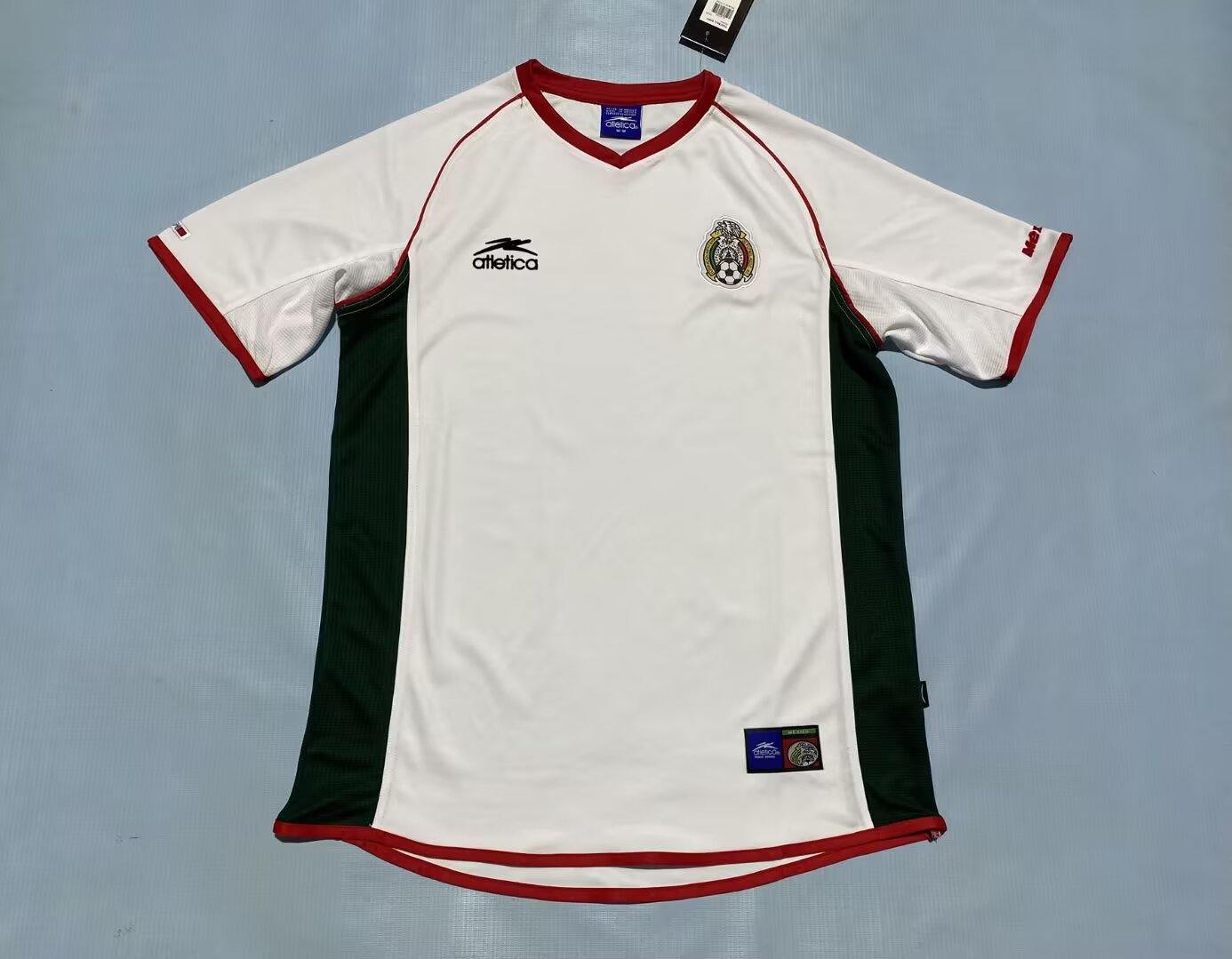 1998 Mexico White Retro S-2XL 1998 墨西哥 白色 复古 S-2XL