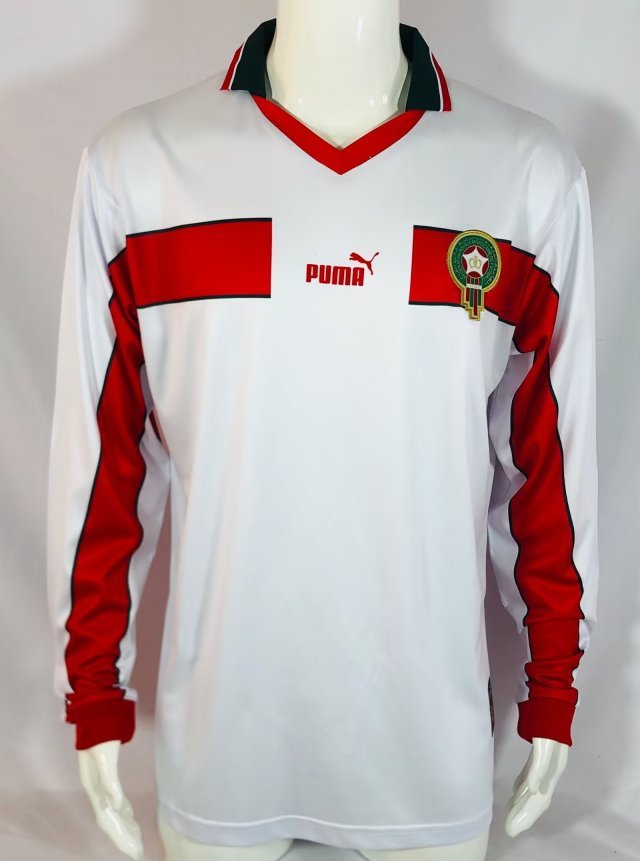 1998 Morocco Away Long Sleeve Retro S~XXL 1998 摩洛哥 客场 长袖 复古 S~XXL