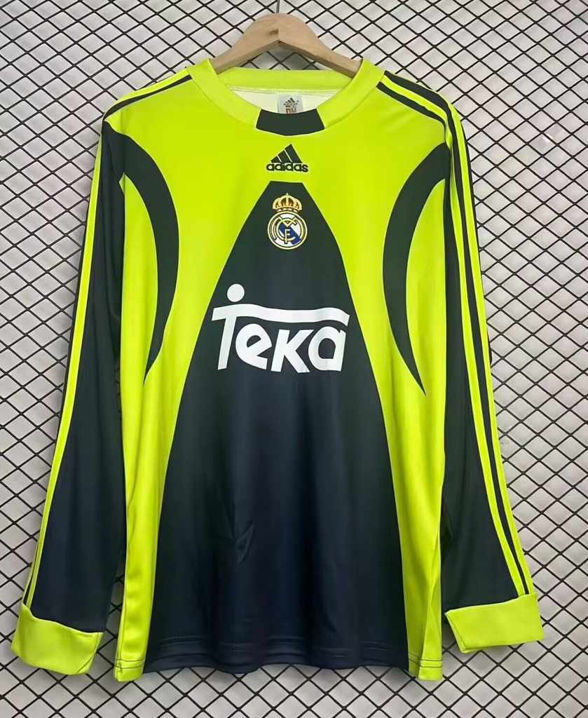 1999 00 Real Madrid goalkeeper long sleeved retro S-2XL 1999 00 皇马 守门员 长袖 复古 S-2