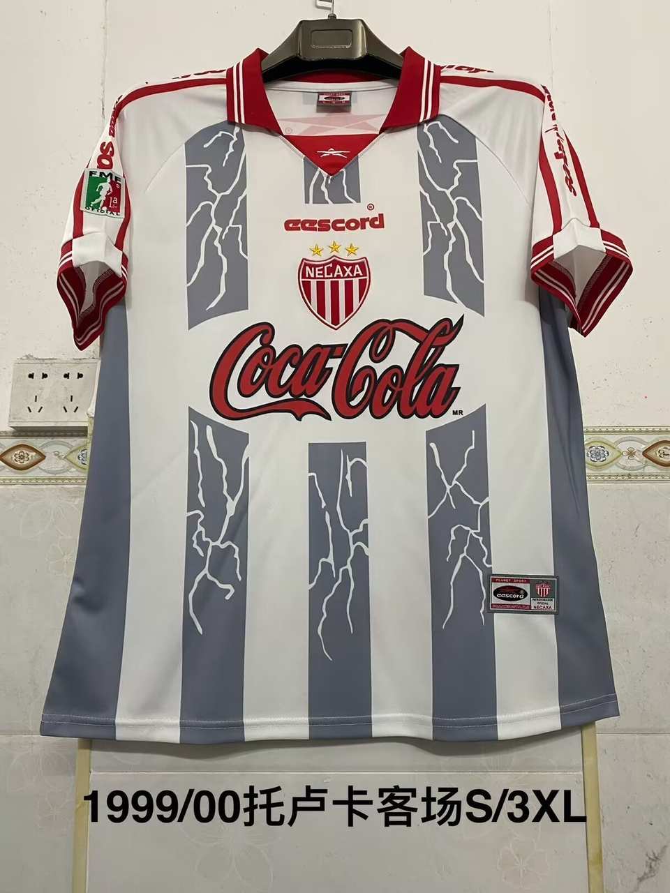 1999 00 Toluca away retro S-3XL 1999 00 托卢卡 客场 复古 S-3XL