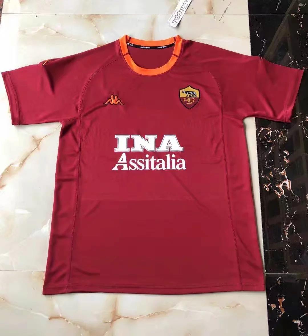 2000 2001 Roma home retro 罗马主场复古