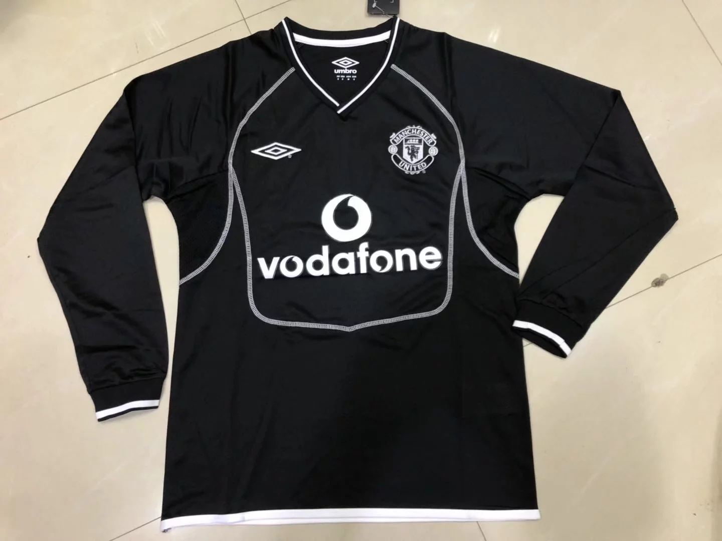 2000-2002 Man United black long sleeves retro 2000-2002 曼联 复古 长袖