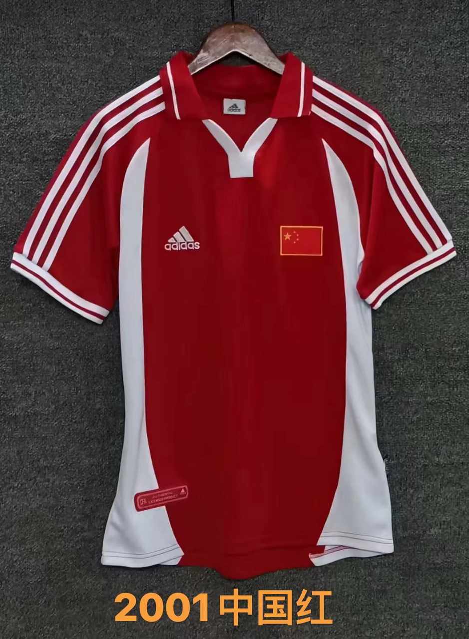 2001 China red Retro size S-2XL 2001 中国 红色