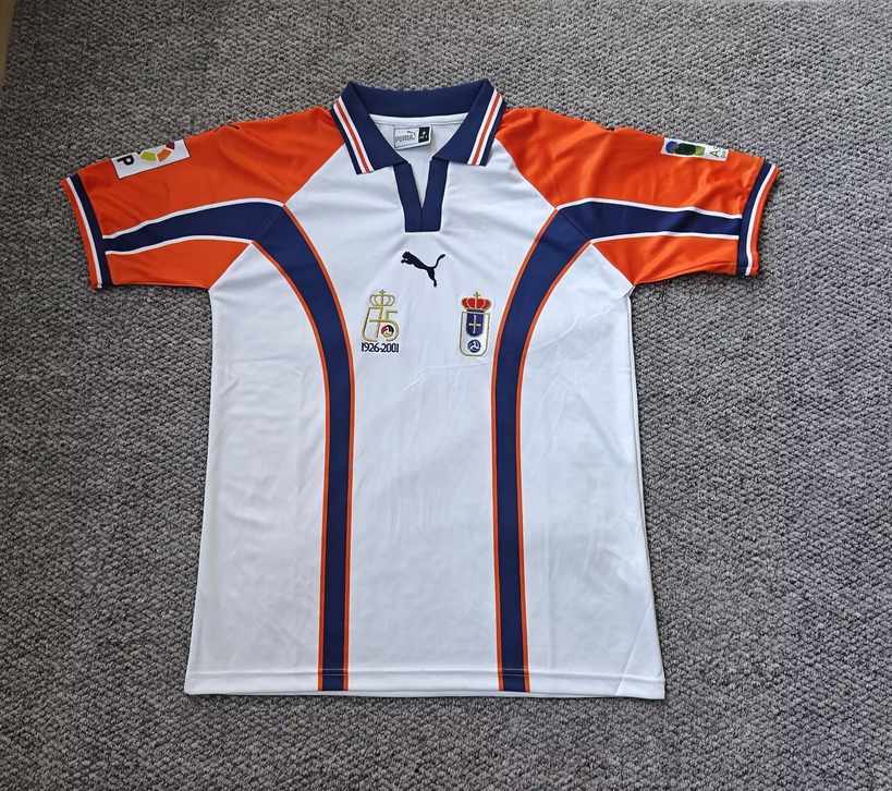 2001 Real Oviedo Away retro S-4XL 2001 奥维耶多 客场 复古 S-4XL