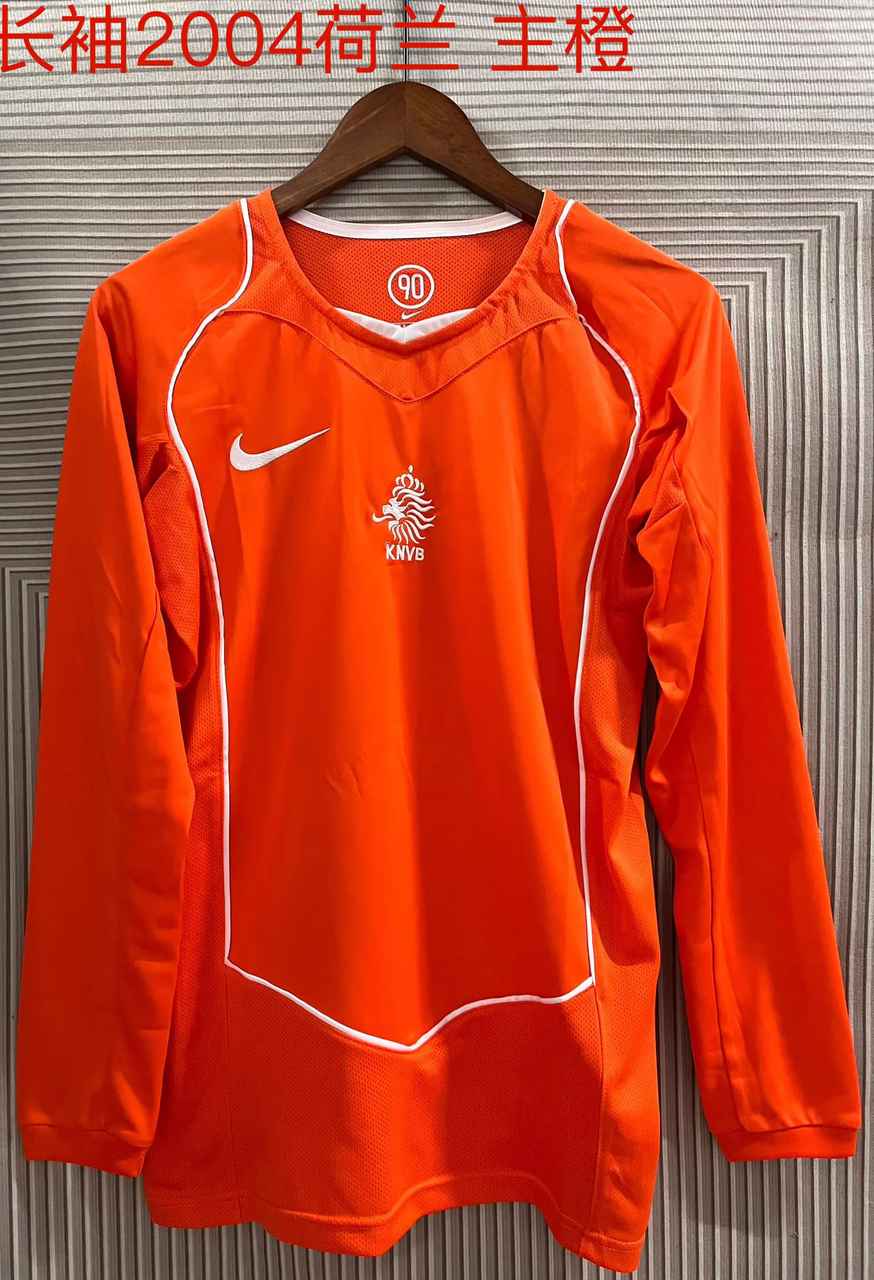 2004 Netherlands Holland home long sleeves retro 2004 荷兰 主场 长袖