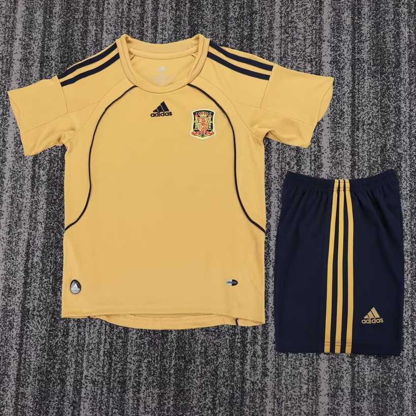 2008 Spain away children's retro set 2008 西班牙 客场 孩子 复古套装