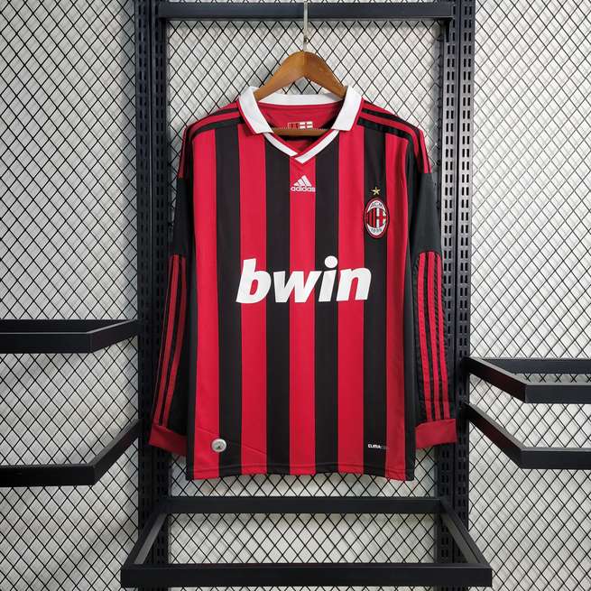 2009 AC Milan home long sleeve retro 2009 AC米兰 主场 长袖 复古 S~2XL