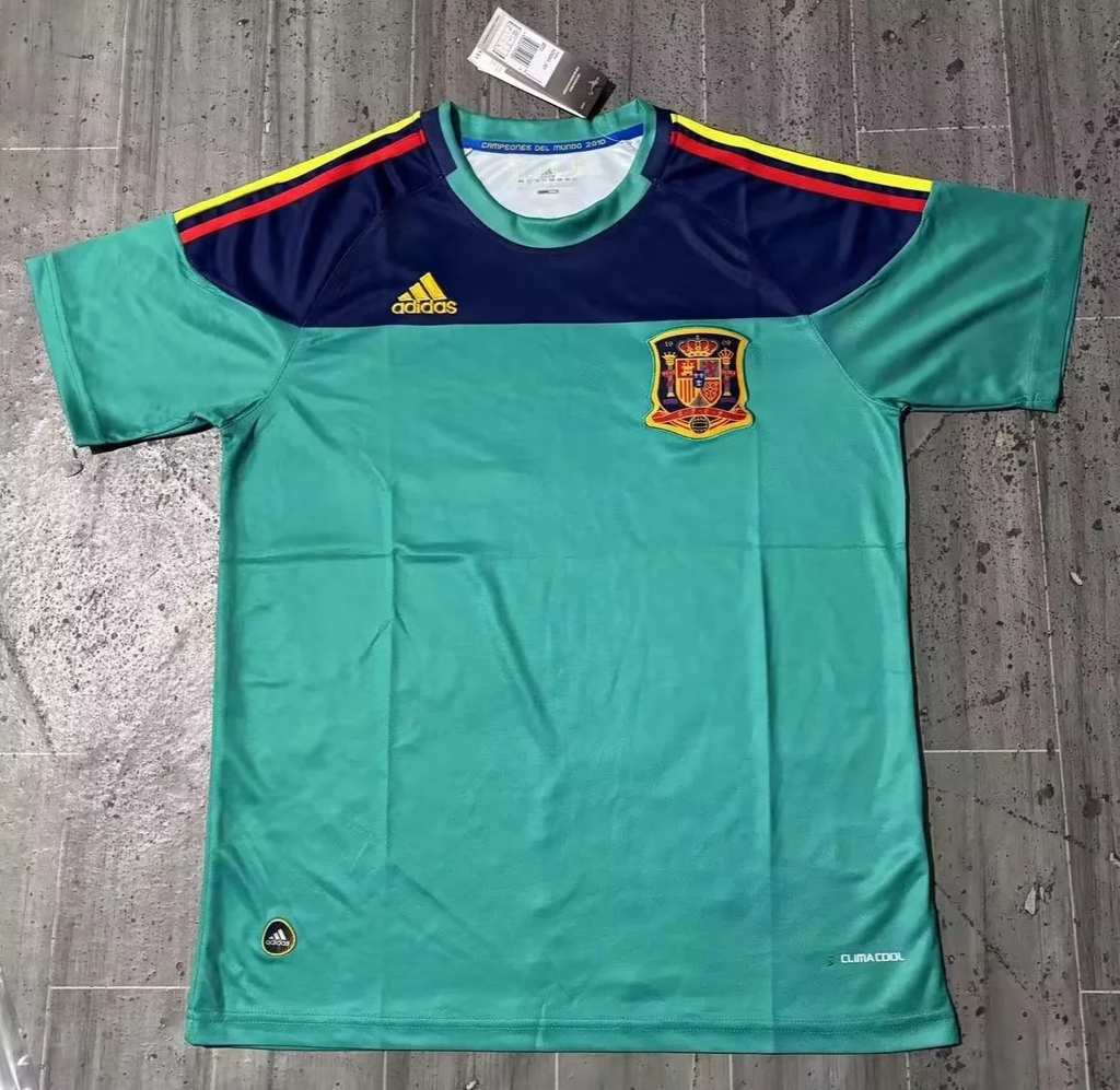 2010 Spain goalkeeper green Retro 2010 西班牙 守门员