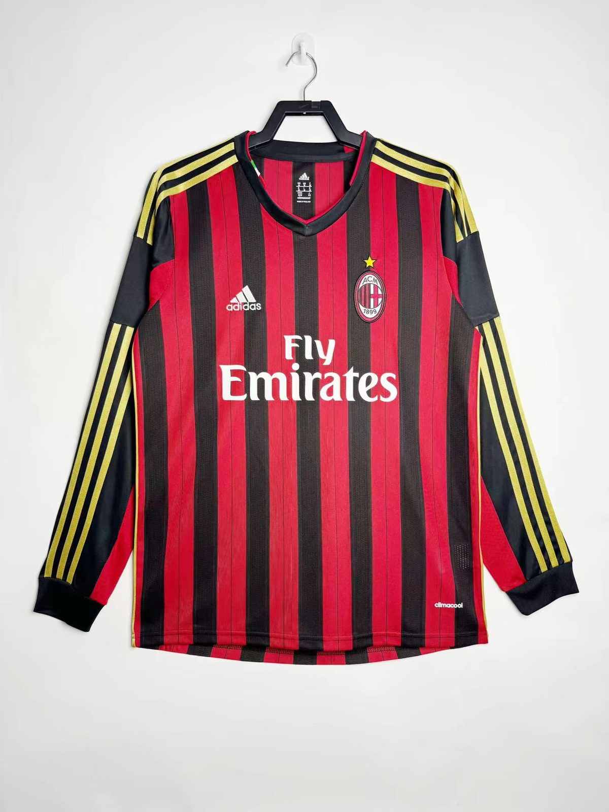 2013 14 AC Milan home long sleeved retro 2013 14 AC米兰 主场 长袖 复古