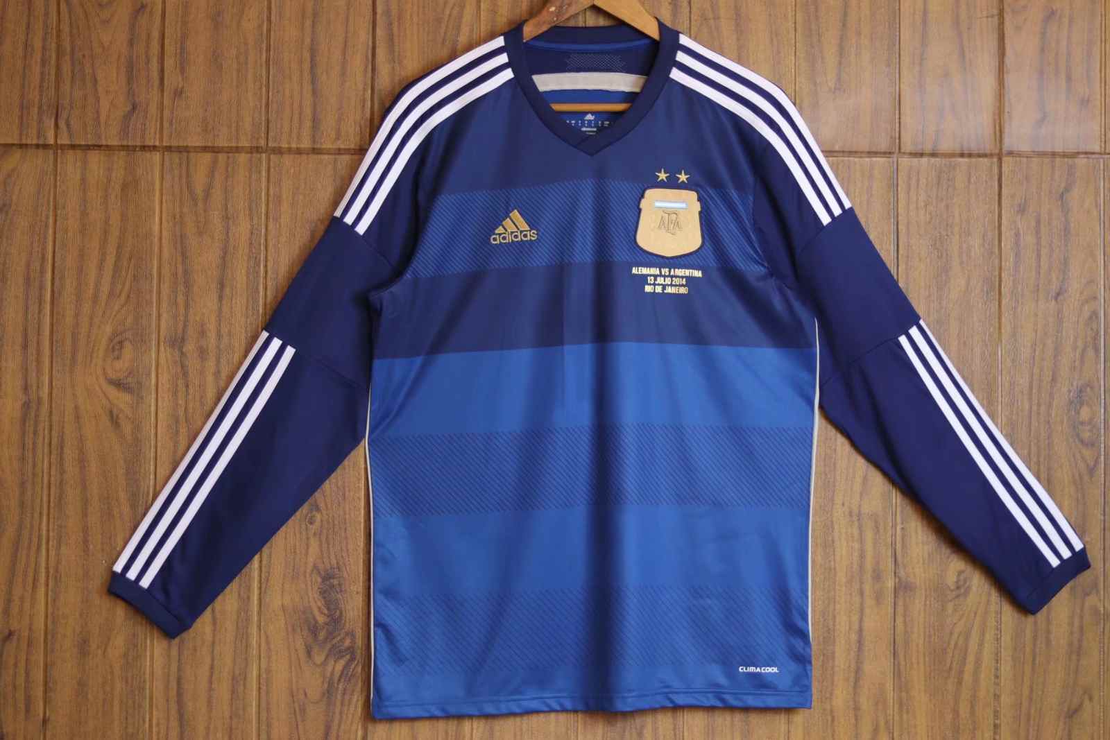 2014 Argentina Away Long Sleeve Retro S-2XL 2014 阿根廷 客场 长袖 复古 S一2XL