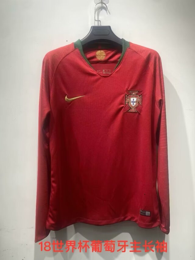 2018 Portugal home long sleeve retro S-XXL 2018 葡萄牙 主场 长袖 复古 S-2XL