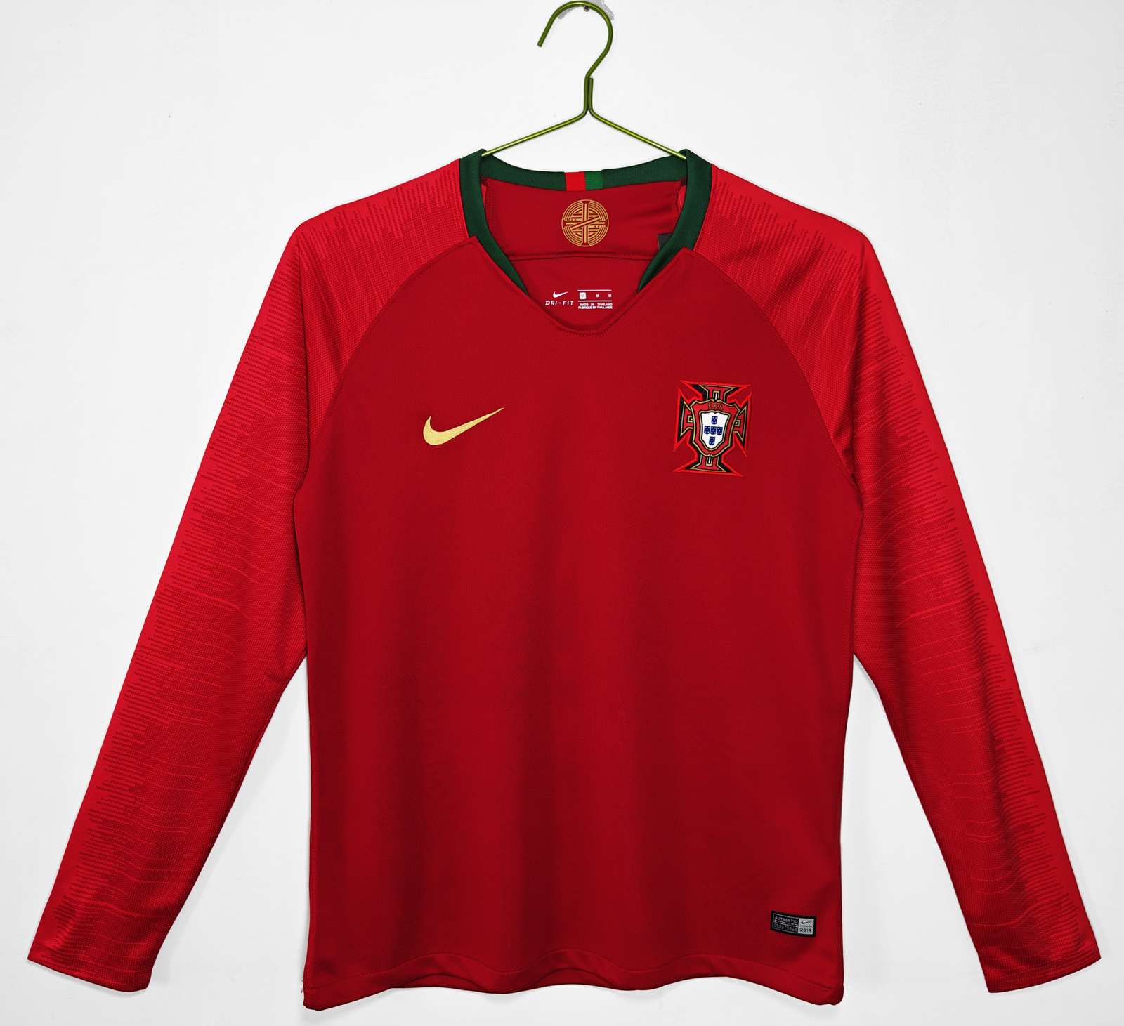 2018 Portugal home retro Long sleeved 2018 葡萄牙 主场 长袖