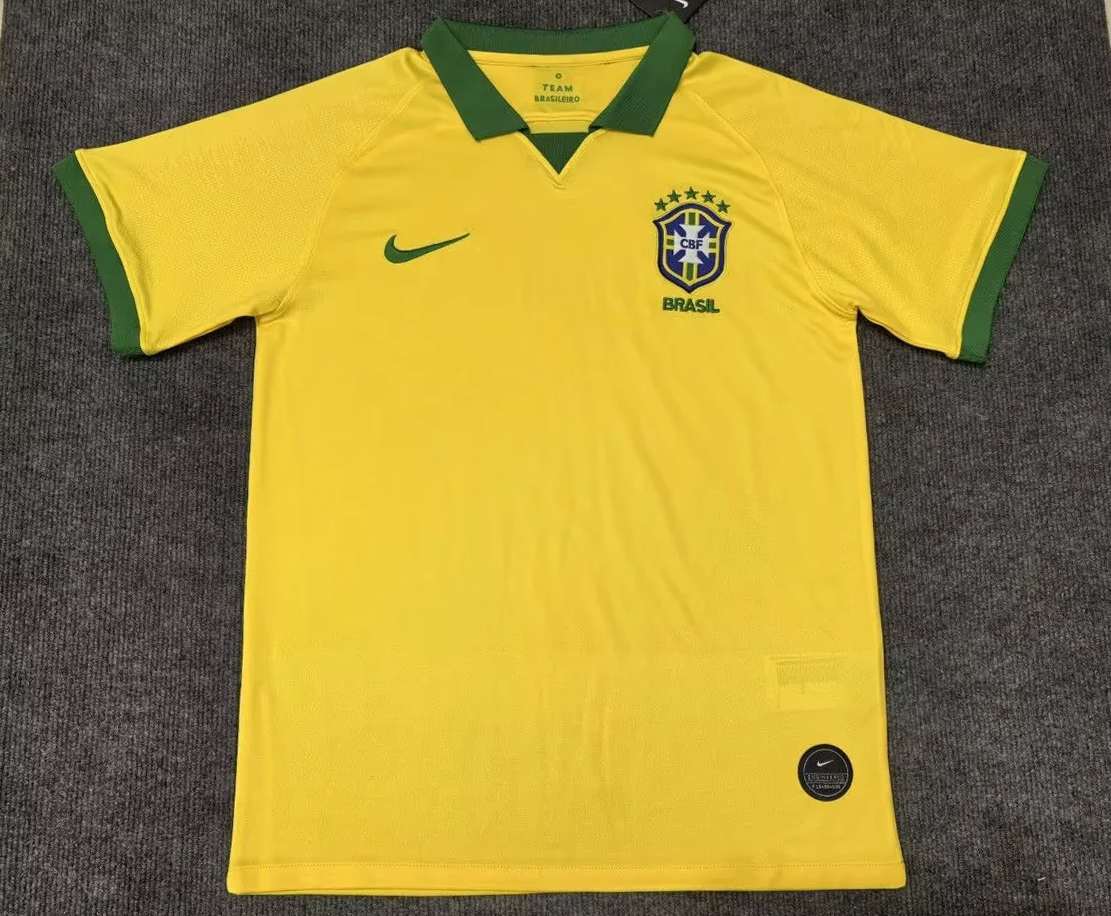 2019 Brazil home Retro size S-2XL 2019 巴西 主场