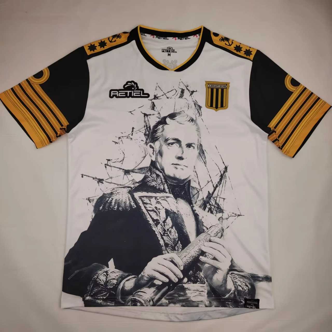 2021 Club Almirante Brown Anniversary GK Retro size S-4XL 2021 兰特 周年纪念版 黑白金版