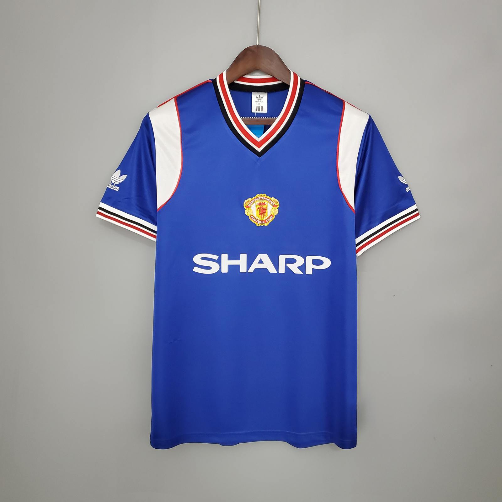 85 86 Man united away blue retro S-XXL 85 86 曼联 客场 复古