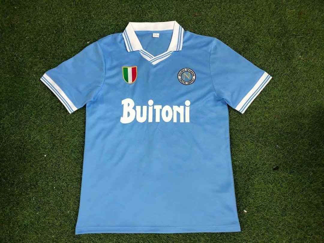 86 87 Napoli Home Retro 86 87 那不勒斯 主场 复古