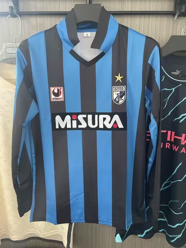 88 90 Inter Milan Home Long Sleeve Retro 88 90 国际米兰 主场 长袖 复古