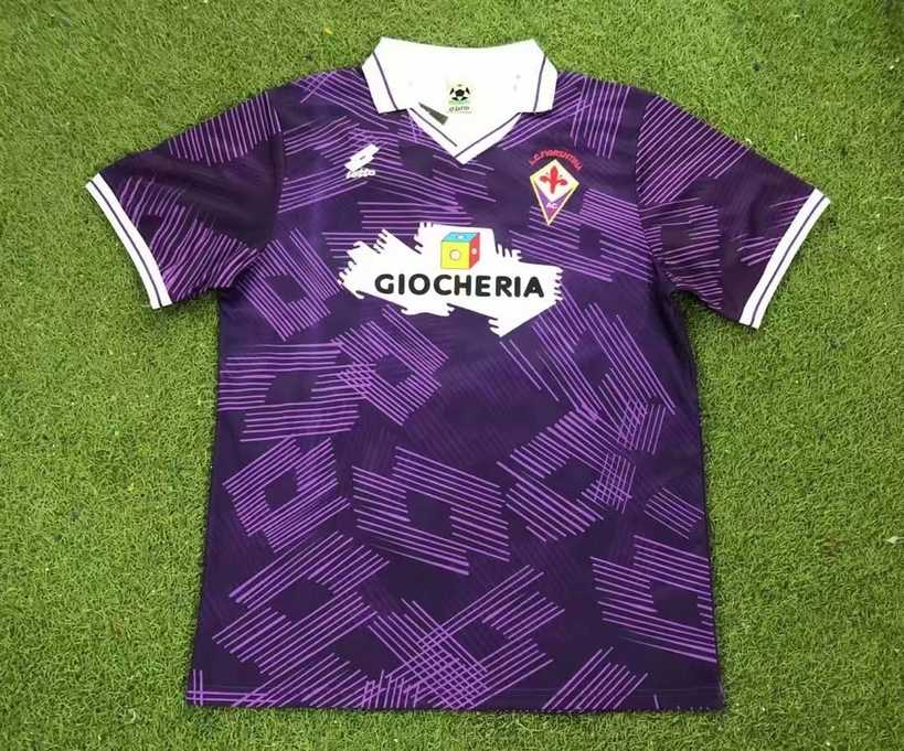 91 92 Fiorentina home retro 91 92 佛罗伦萨 主场 复古 S-XXL