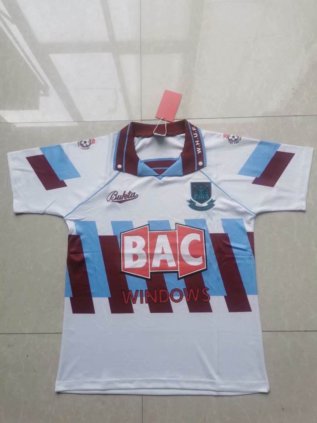 91 92 West Ham United 2 Away Retro S-2XL 西汉姆联 2客场 泰版 S-2XL