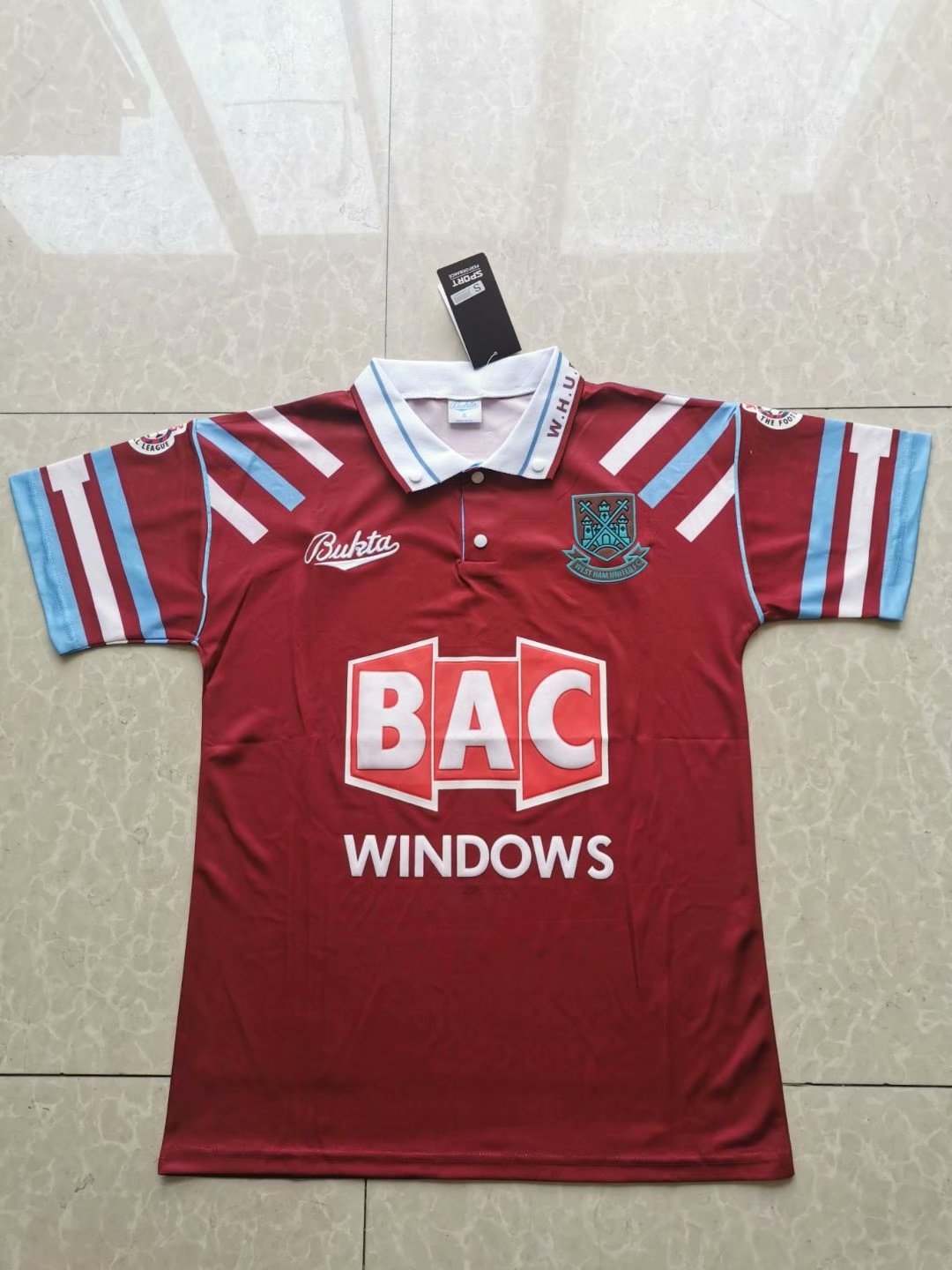 91 92 West Ham United Home Retro 91 92 西汉姆联 主场 复古