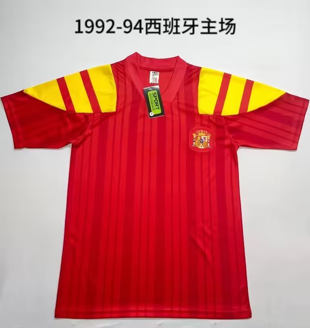 92 94 Spain Home Vintage 92 94 西班牙 主场 复古