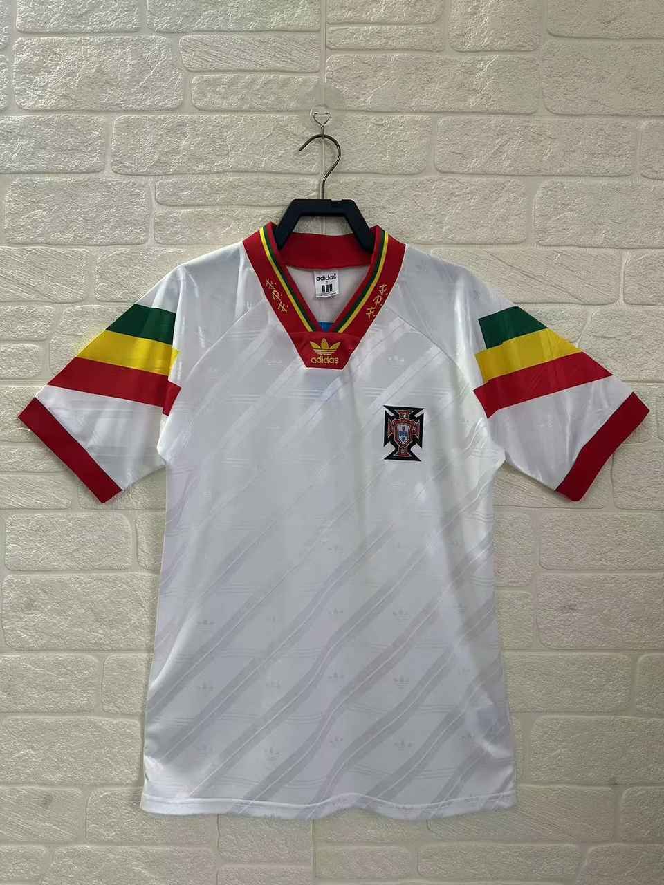 92 Portugal away white Retro size S-2XL 92 葡萄牙 客场