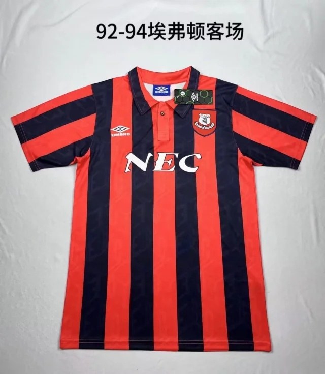 92-94 Everton away Retro S-2XL 92 94 埃弗顿 客场
