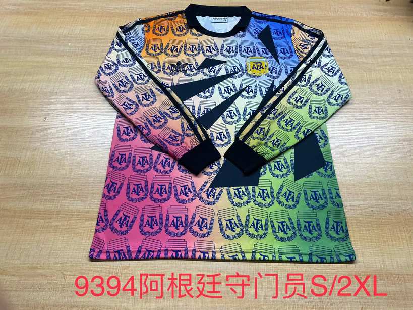 93 94 Argentina goalkeeper long sleeves retro size S-2XL 93 94 阿根廷 守门员 长袖