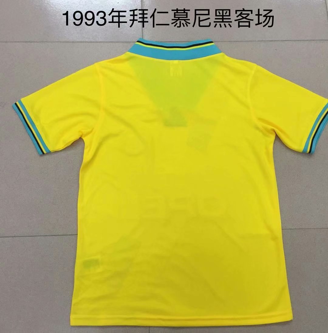 93 Bayern away yellow retro S-2XL 93拜仁 客场 黄色 复古 S-2XL