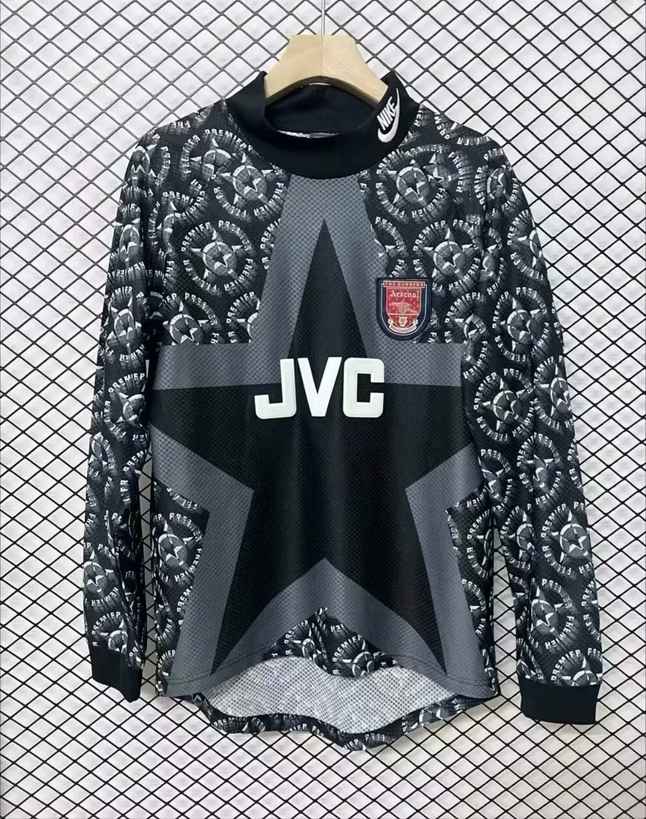 94 95 Arsenal goalkeeper GK black long sleeves Retro size S-2XL 94 95 阿森纳 守门员 长袖