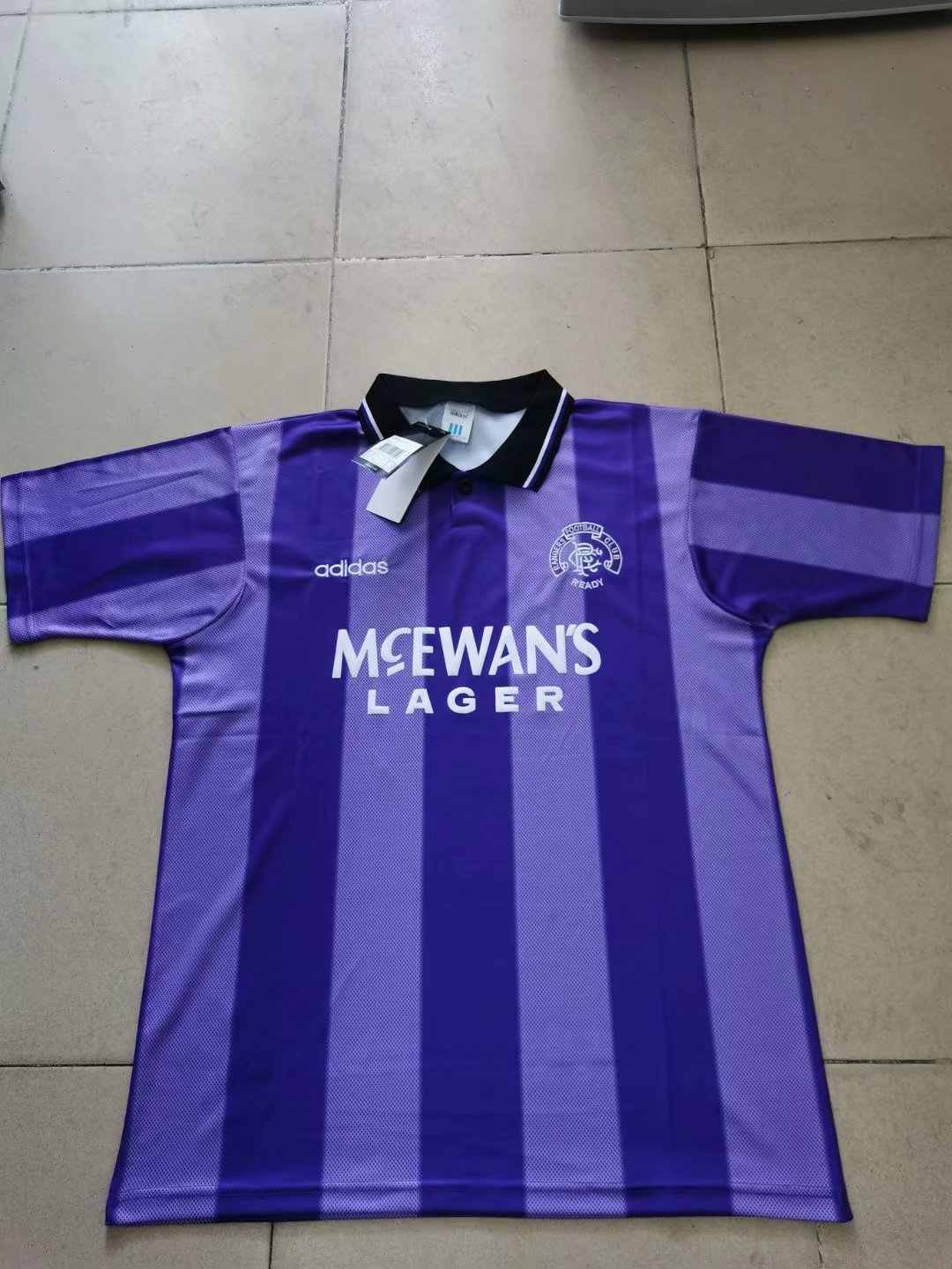 94 95 Rangers Away Retro S-2XL 94 95 流浪者 客场 复古 S-2XL