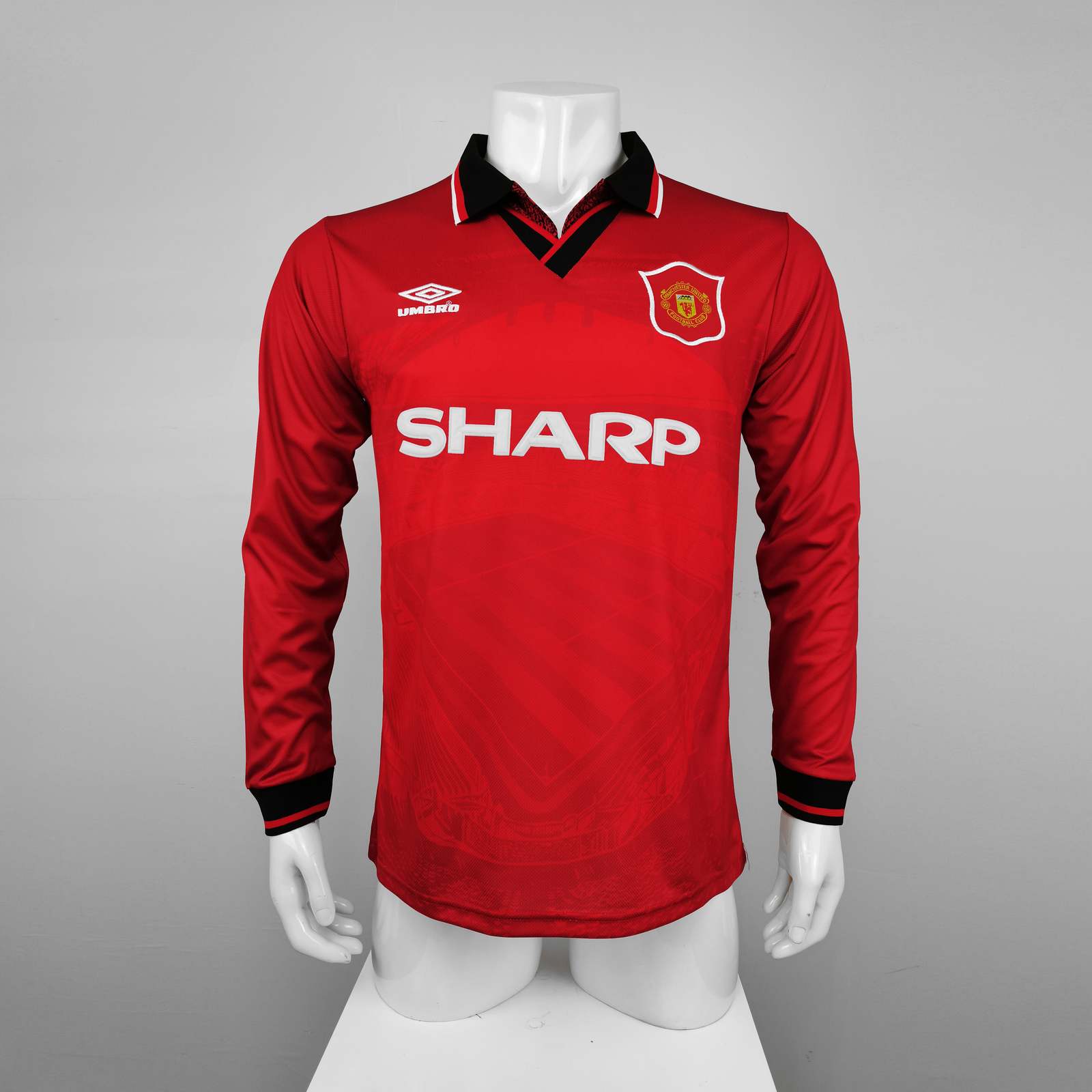 94 96 Man United home long sleeves soccer jersey S-XXL 94 96 曼联 主场 长袖 复古