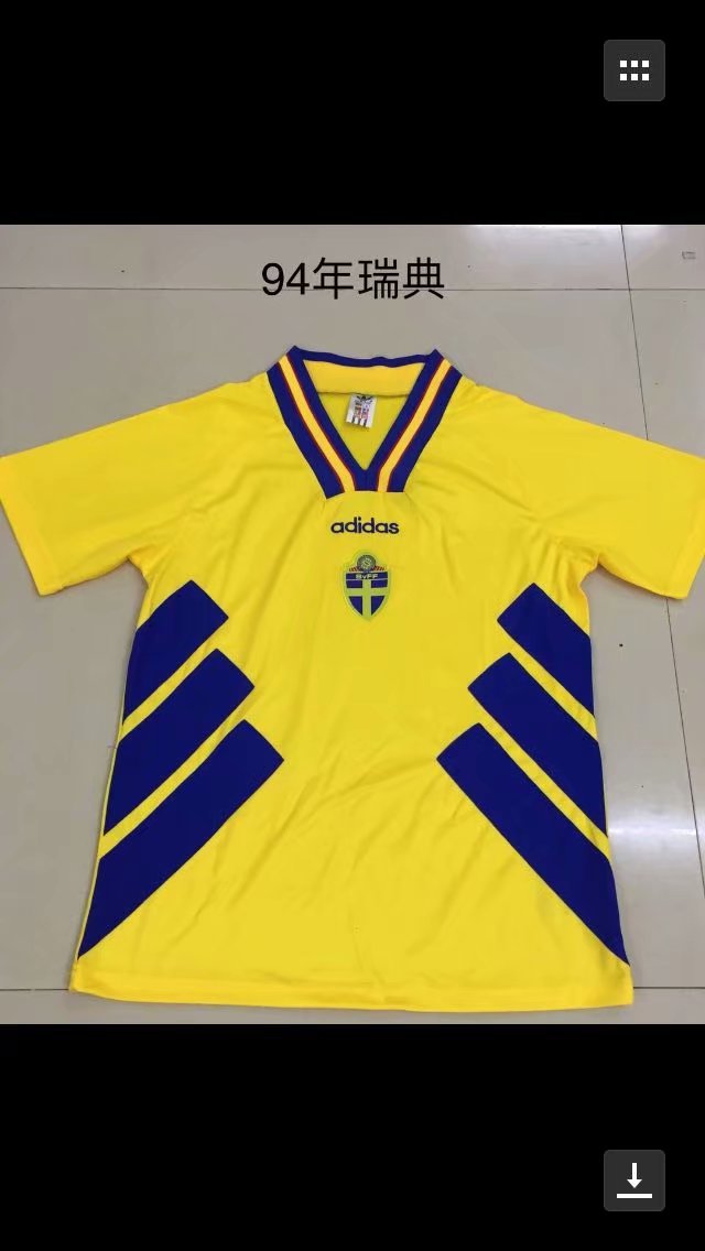 94 Sweden Home Retro 94 瑞典 主场 复古