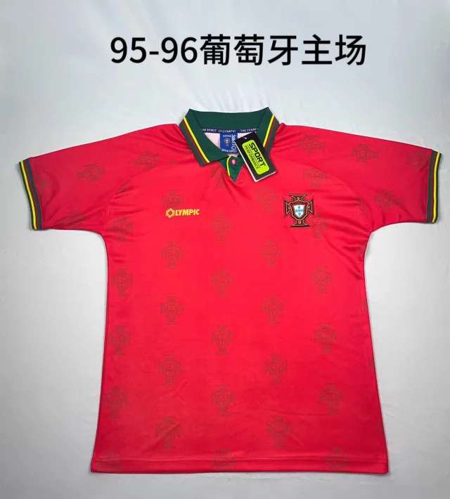 95 96 Portugal home Retro size S-2XL 95 96 葡萄牙 主场
