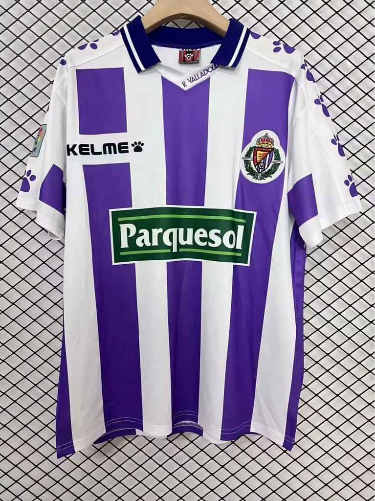 95 96 Real Valladolid home Retro size S-2XL 95 96 巴利亚多利德 主场