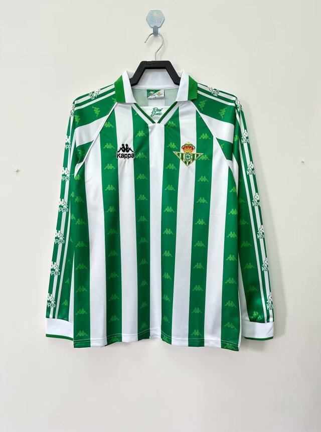 95 97 Betis Home Long Sleeve Retro S~XXL 95 97 贝蒂斯 主场 长袖 复古 S~XXL