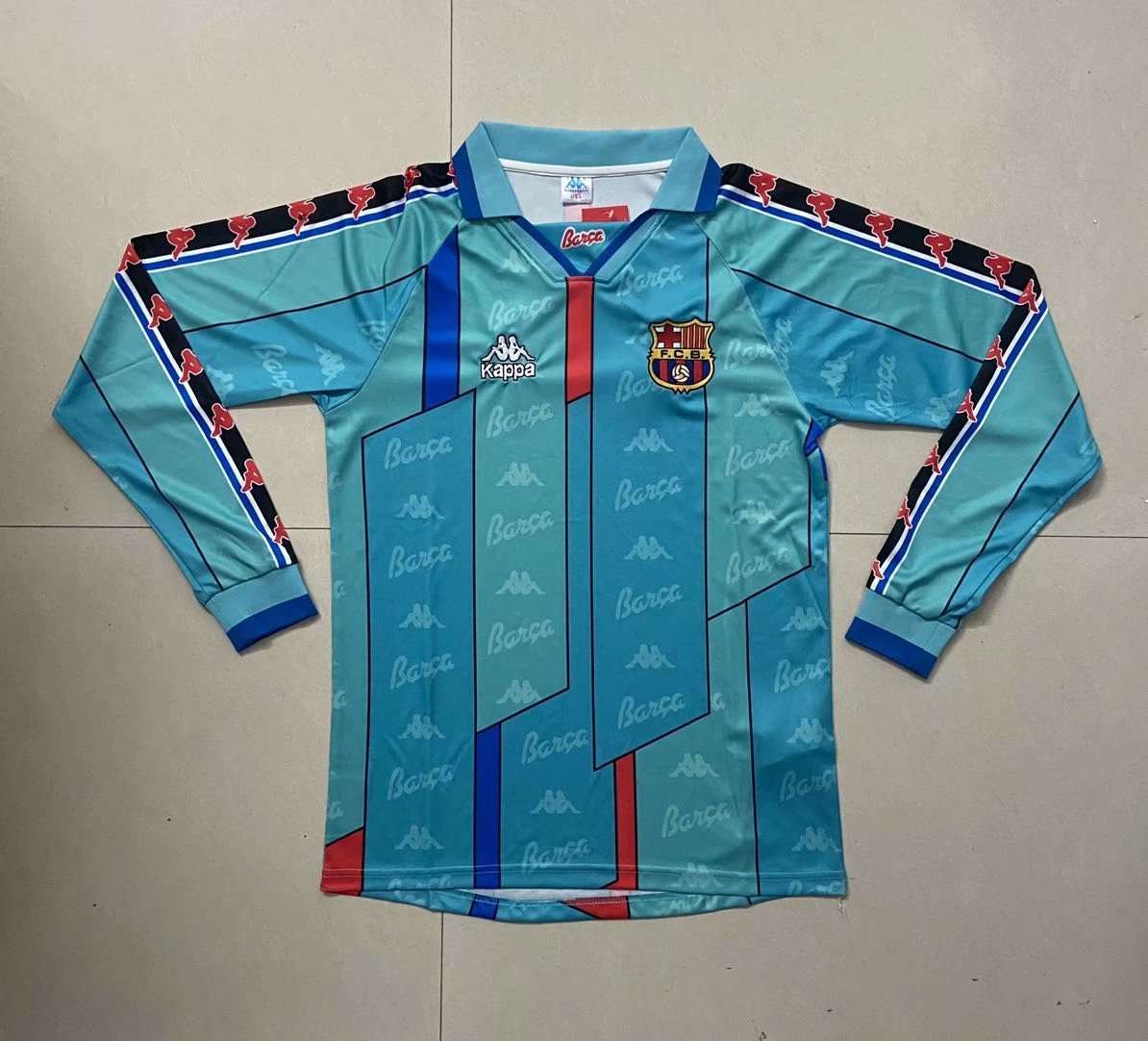 96 97 Barcelona away long sleeve retro 巴萨 客场 长袖 复古 S-XXL