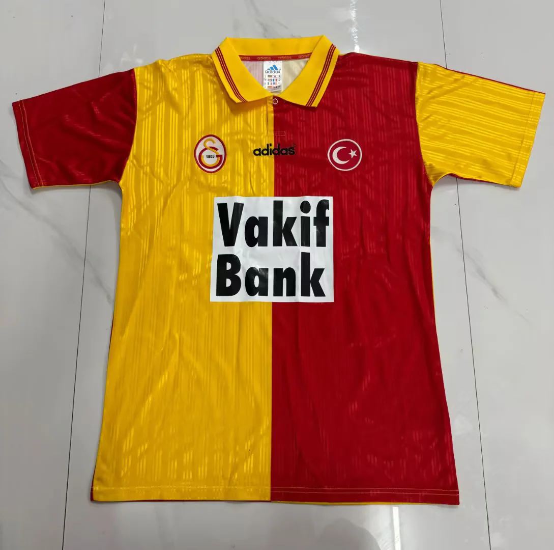 96 97 Galatasaray home retro size S-2XL 96 97 加拉塔萨雷 主场