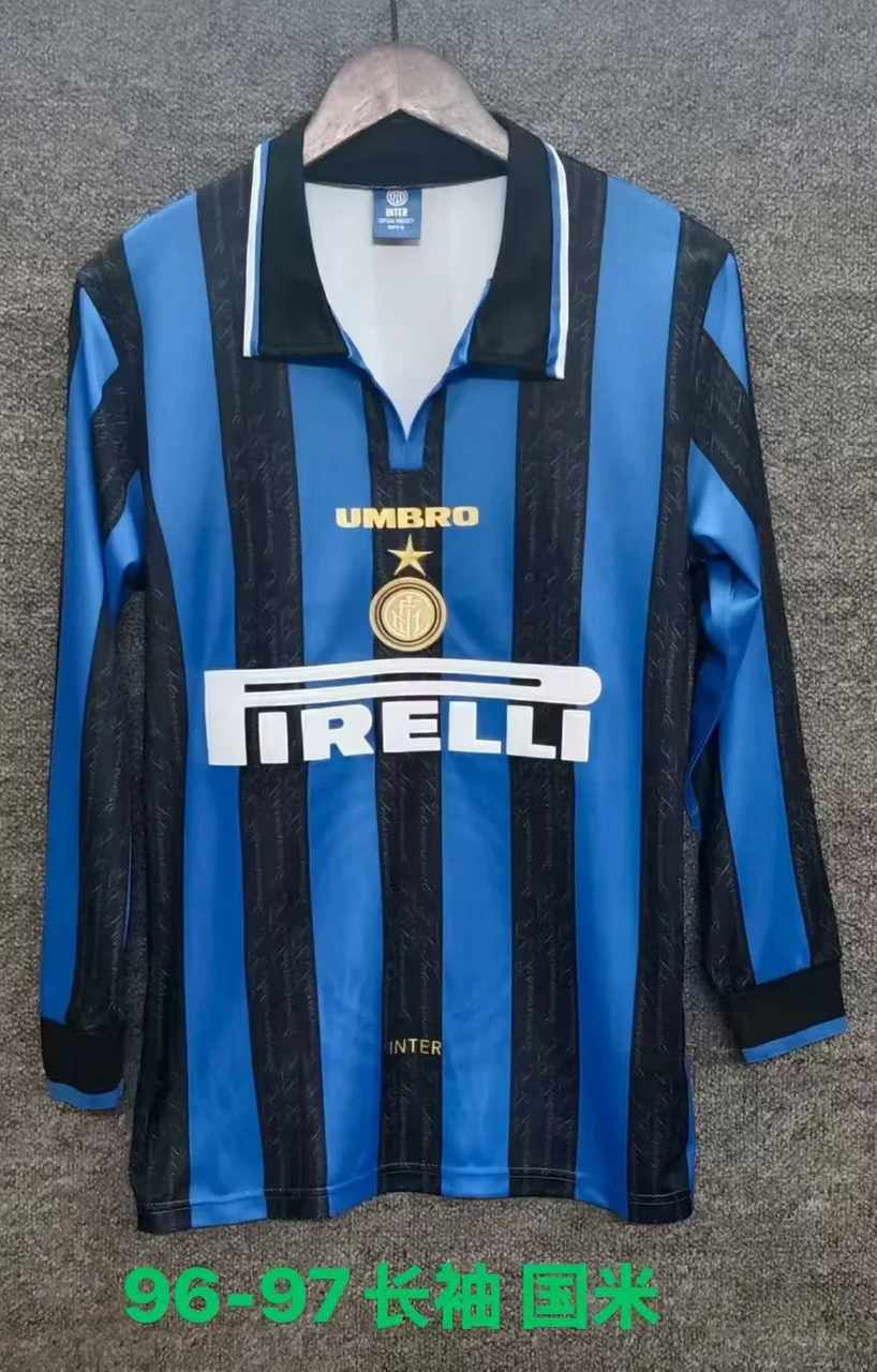 96 97 Inter home long sleeves Retro 96 97 国米 主场 长袖