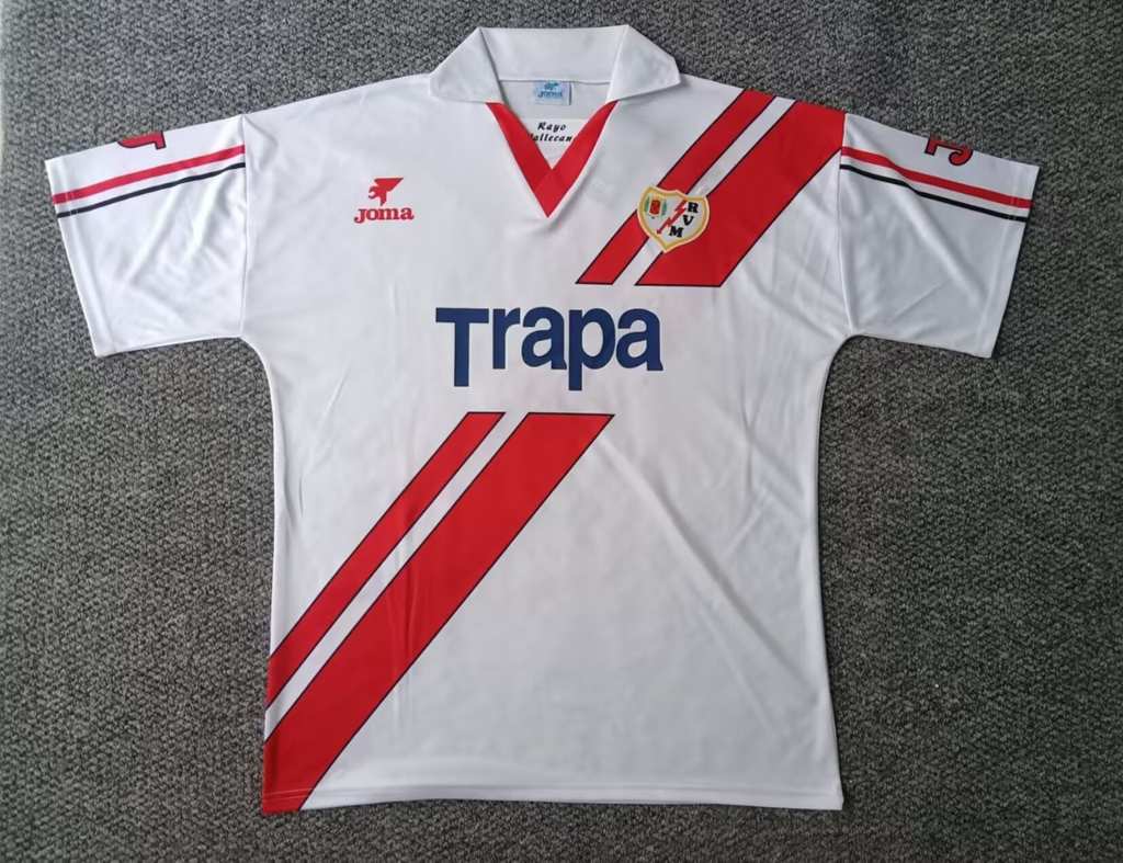 97 98 Rayo Vallecano Home Retro 97 98 巴列卡诺 主场 复古