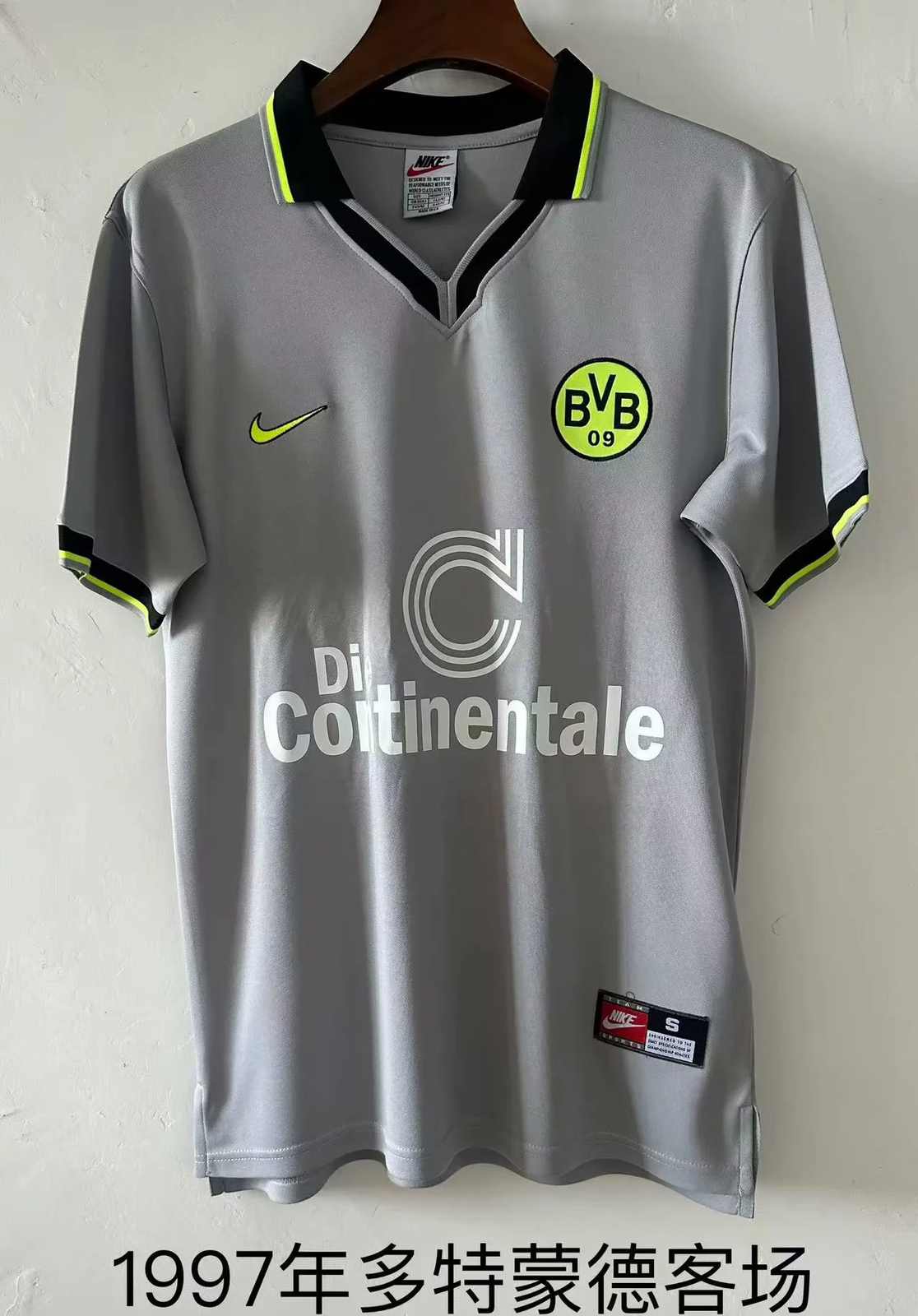 97 Dortmund grey Retro size S-2XL 97 多特蒙德 灰色