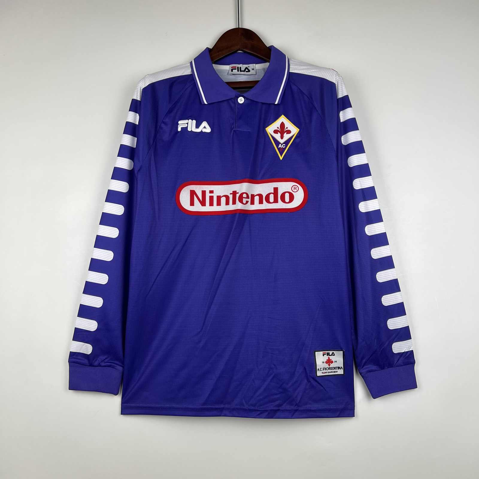 98 99 Fiorentina home Retro Long S-2XL 1998 99 佛罗伦萨 主场 长袖 S-2XL