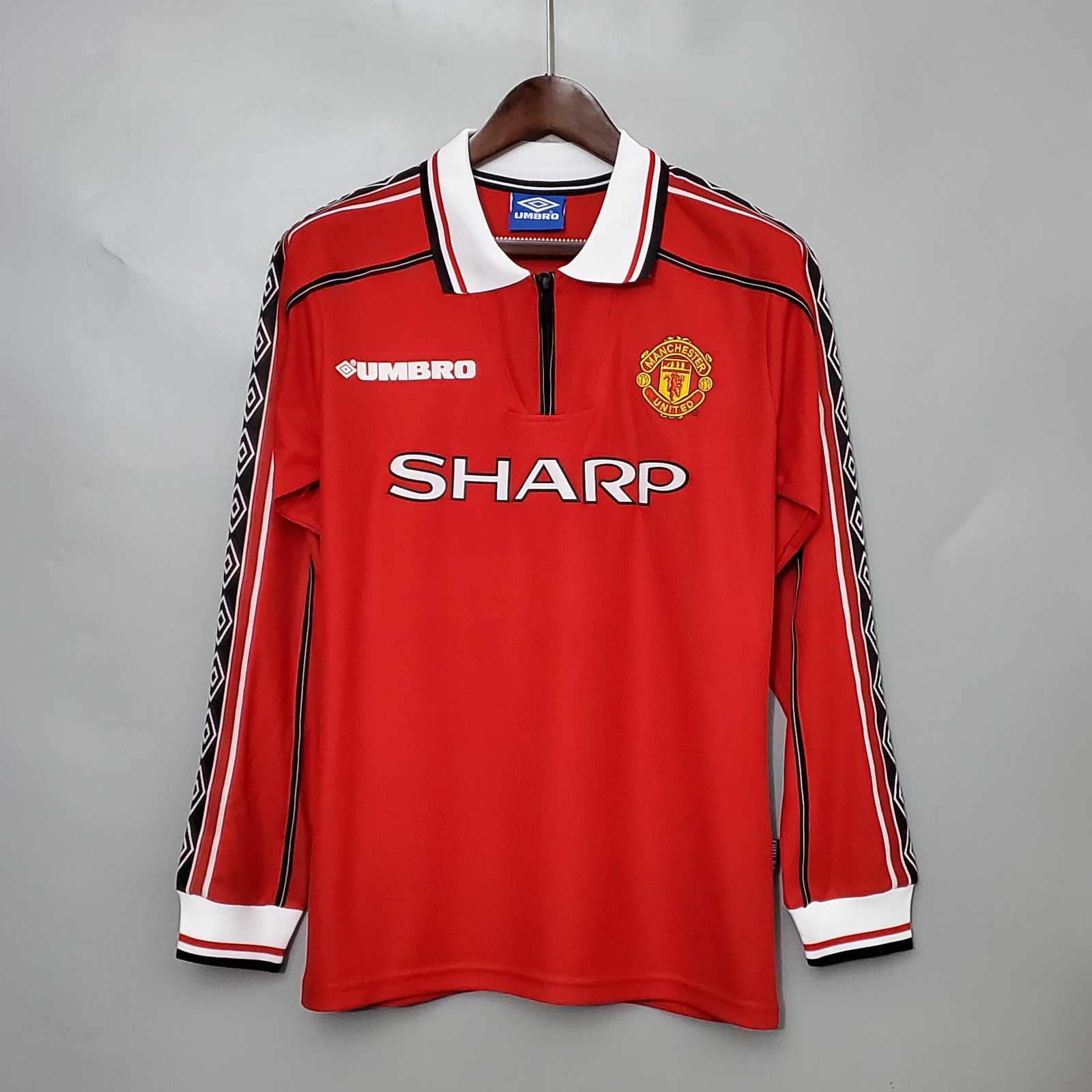 98 99 Man united home Retro long-sleeved S-XXL 98 99 曼联 主场 长袖复古