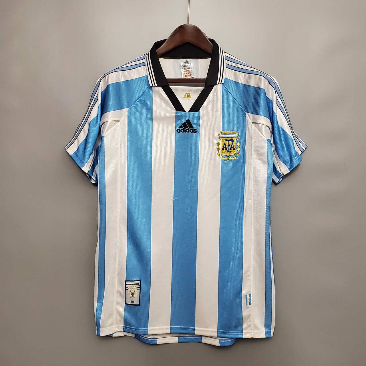 98 Argentina Home Short Sleeve Retro S-XXL 98 阿根廷 主场 短袖 复古 Ｓ-XXL