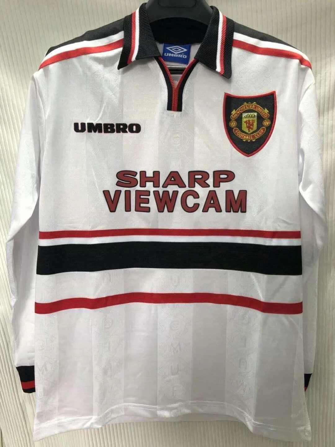98 Man United away long sleeves S-XXL 曼联客场复古长袖
