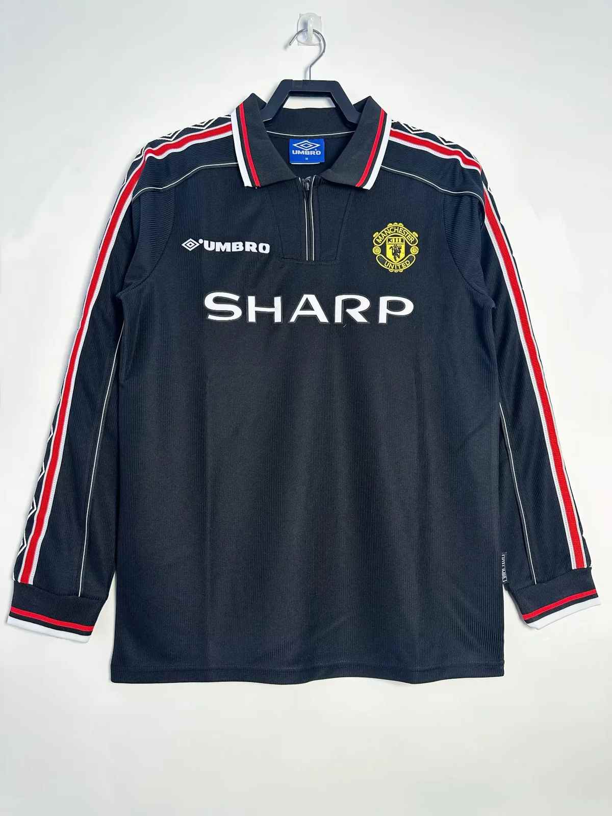 98 Man united black long sleeves Retro size S-XXL 98 曼联 黑色 长袖