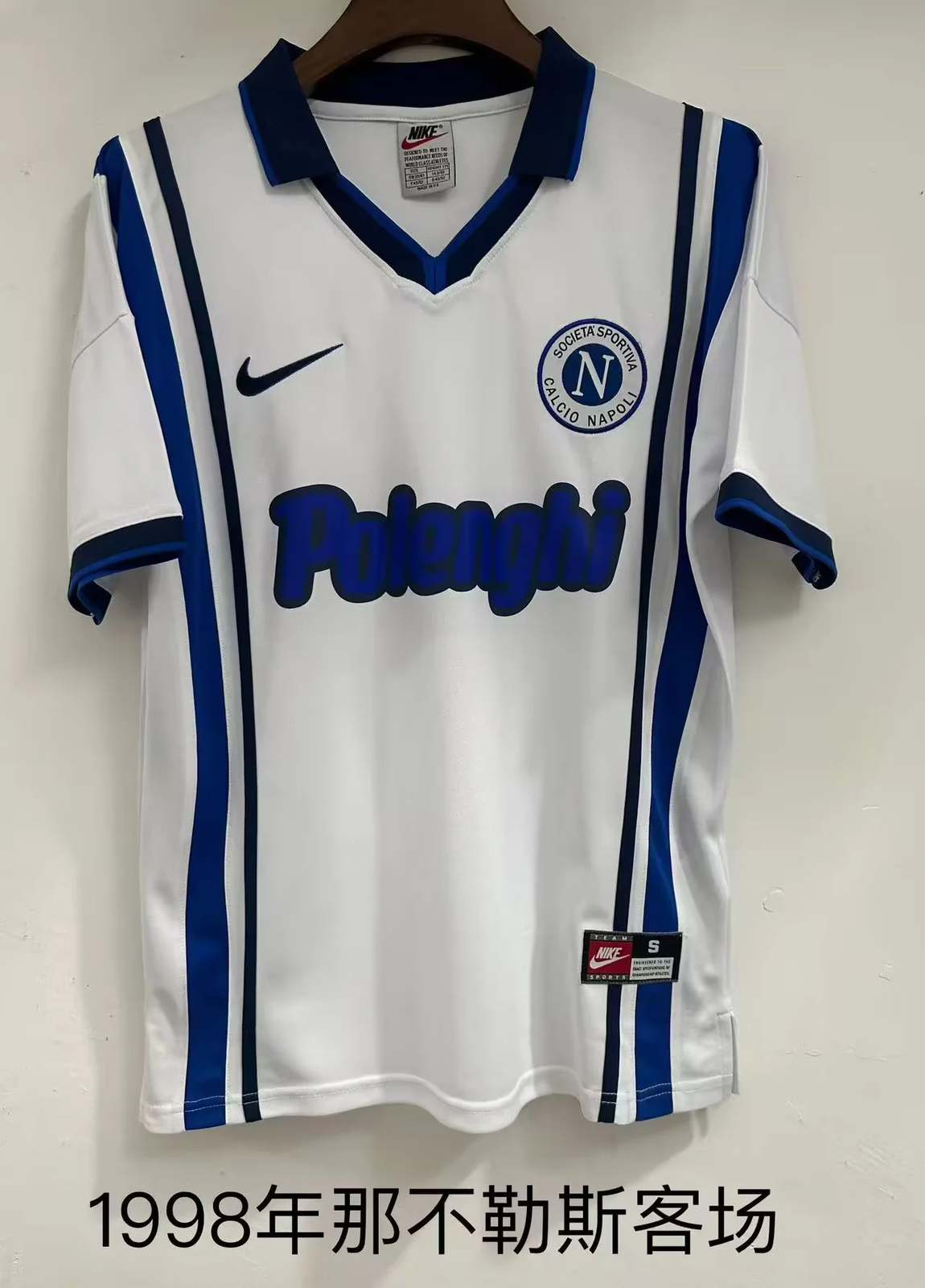 98 Napoli away white Retro size S-2XL 98 那不勒斯 客场