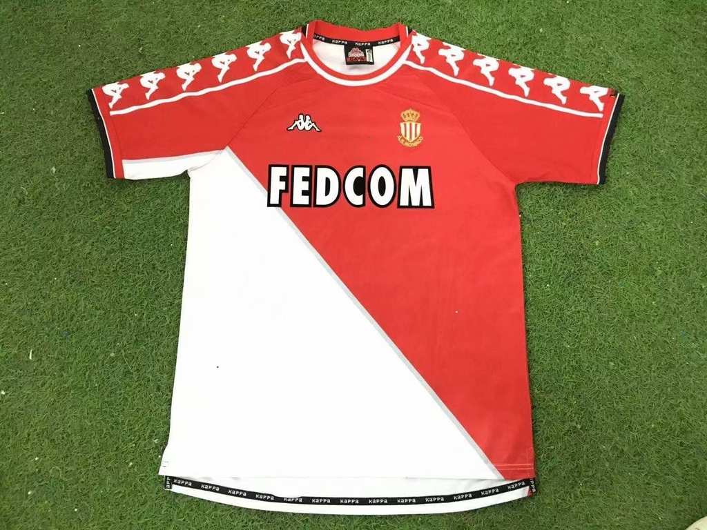 99 00 Monaco home retro 摩纳哥 主场 复古 S-XXL