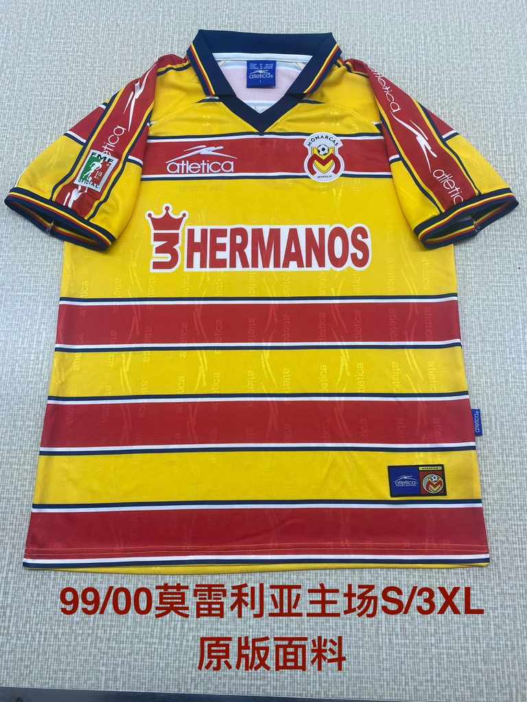 99 00 Morelia home retro S-3XL 99 00 莫雷利亚 主场 复古 S-3XL