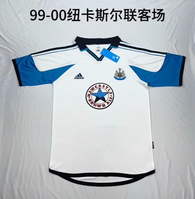 99 00 Newcastle United Away Retro S-2XL 99 00 纽卡斯尔联 客场 复古 S-2XL